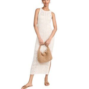 Splendid Ivory Crochet Maxi Dress - Boho, Bridal Shower, Festival, Beach Vacatio